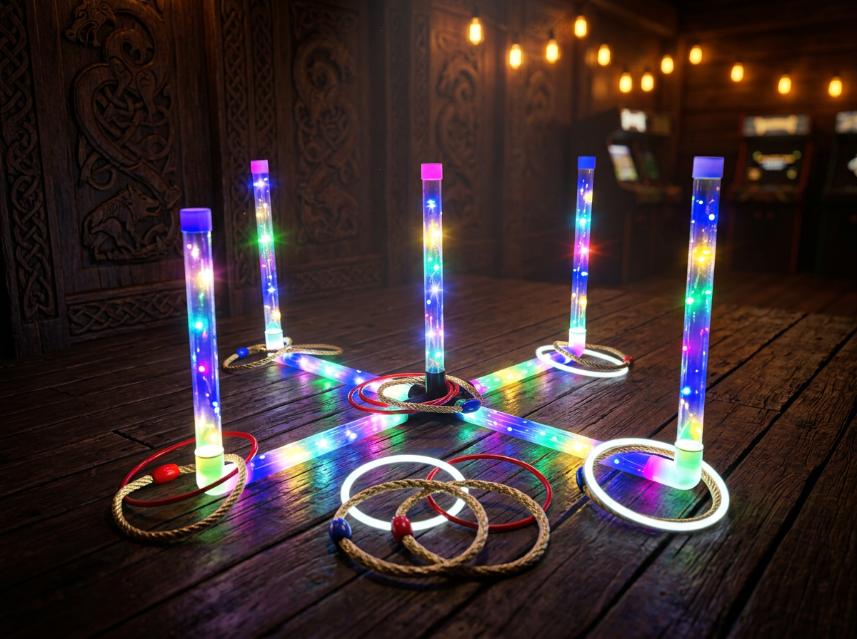 Lanzamiento de Aros — Juego vikingo al aire libre en Valhalla World