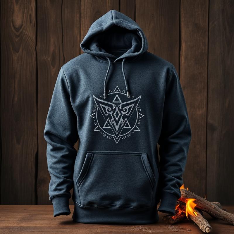 Capotero vikingo con runa Valhalla bordada