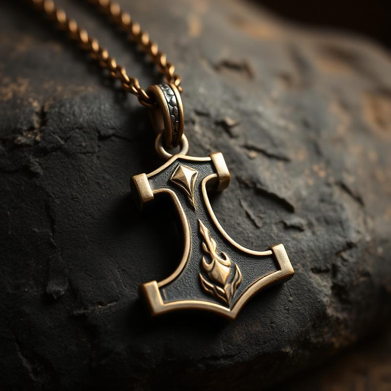Collar con dije Mjölnir en bronce